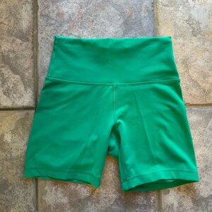Lululemon Athletica Green Bike Shorts
